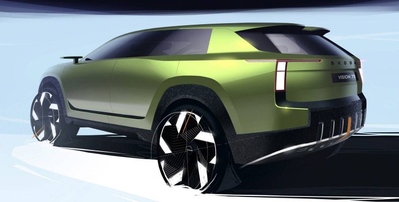 A Škoda elénk tárta a VISION 7S első dizájnrajzait